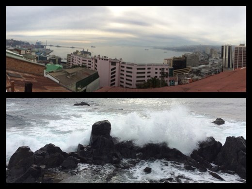 Belles vues de la mer. On comprend bien pourquoi cette ville a tellement inspiré le poète Pablo Neruda. 