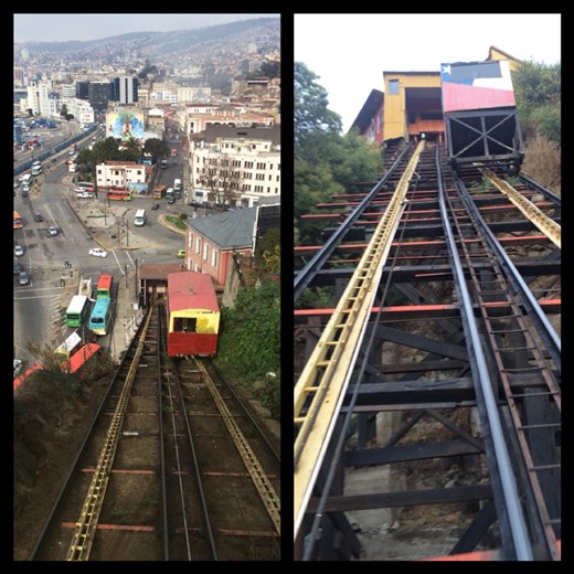 Les célèbres funiculaires (ascensores pour les locaux)! Dis donc, un petit air de Thonon hein? Grâce à l'UNESCO, les funiculaires sont conservés. 