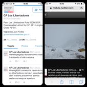 Twitter of El Paso de Los Libertadores that we checked ten times a day to have an update of the road. Still closed so leaving on a jet plane! ;-) : by finally, Views[475]
