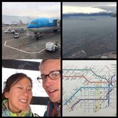 On était dans un gros avion de Santiago à Buenos Aires car sa destination finale était Amsterdam. Vue des Andes chiliennes depuis l'avion. Carte du métro de Buenos Aires. : by finally, Views[357]
