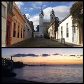 Église de Colonia. Coucher du soleil sur le fleuve Plata. : by finally, Views[494]