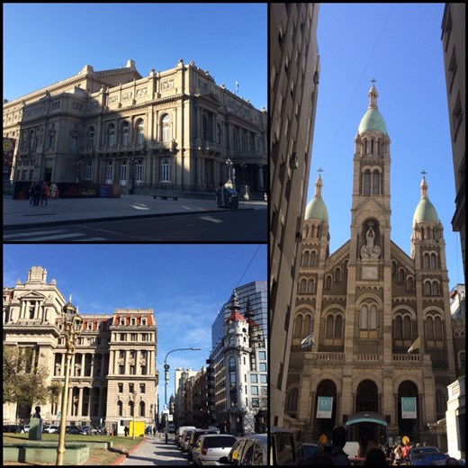 Opéra Colon qui fait parti des 5 meilleurs opéras du monde du point de vue acoustique, puis au fil des rues ... 