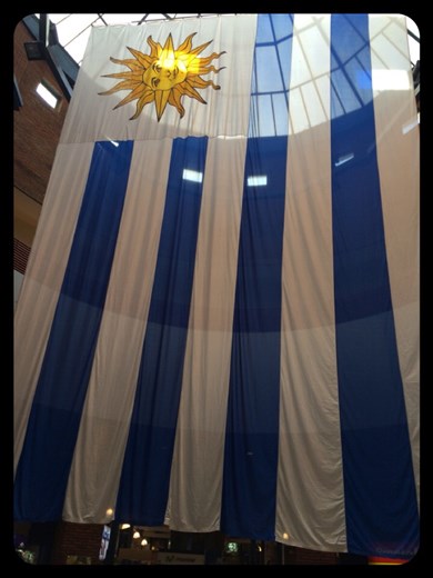 People are very proud of their country here... It was in the bus station. 