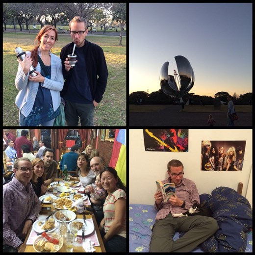 Argentinians likes their mate also but they don't take it with them all the time like the Uruguayans. Kurt and their new kitty Cappuchina. 