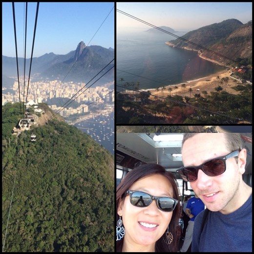 On our way up to Sugar Loaf un a gondola made in Switzerland (of course ;-) it was the same as when we go to ski in the Alps. 