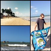 Kurt's new pareo. People in Brazil don't bring their towel to the beach but instead they bring their pareo; because it's so hot that you dry very quickly. : by finally, Views[377]