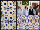 Love the azulejos- Portuguese tiles on the houses. The 