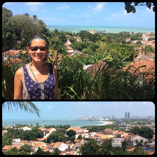 You can see Recife, the modern city, from Olinda 