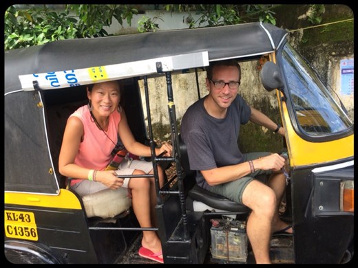 Rickshaw style! Just for the photo though! Lol