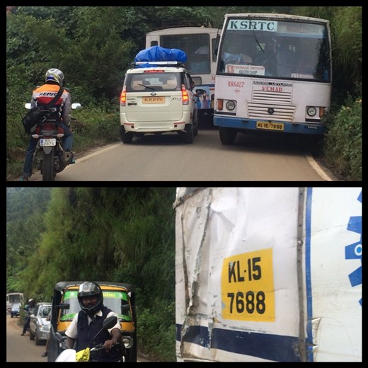 Petit accrochage mais le chauffeur continue sa route comme si rien ne s'était passé. 