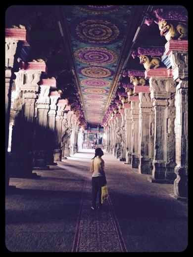 A l'intérieur d' un temple