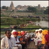 Vue d'une partie du site de Hampi depuis la barque. Nous et nos compagnons de bateau. ;-) : by finally, Views[302]