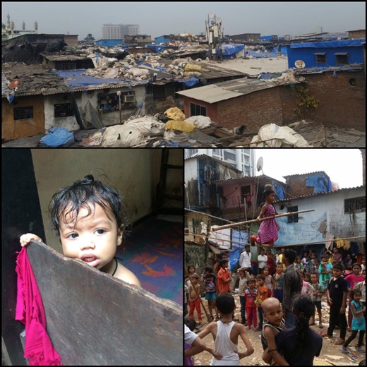 Slum tour in Mumbai, largest slum in Asia. The tight wire act was actually a traveling circus we bumped into. The photo of the garbage is actually very important, the key industry in this slum is recycling plastic and metals - trust me that makes things even dirtier! https://en.m.wikipedia.org/wiki/Dharavi