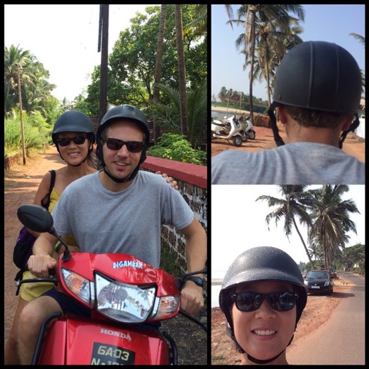 Best part of Goa, the beaches? Nope! The scooters!! Rent them for 4$ per day and just hope it doesn't break down. ;-)