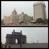 Two of the most famous landmarks in Mumbai. The gateway of India (like the Washington arch in NY or Arc de Triomphe in Paris) and the luxury Taj Mahal hotel: by finally, Views[357]