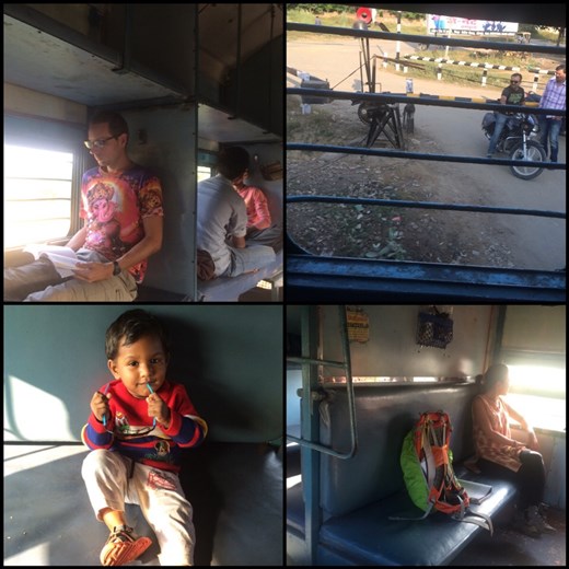 Train de Agra à Varanasi. Il a eu 4h de retard et il a duré 14h. C'était très fatigant même si c'était un train-couchette.