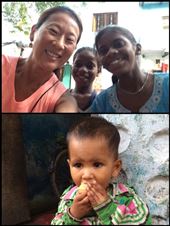 Lost in the alleys trying to find the river, again. Bumped into these kids. Unlike Latin America kids who speak no English except 