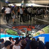 Les thaïlandais sont très disciplinés, ils font la queue pour prendre le métro comme en Corée. La photo du bas a été prise lors d'un trajet en bateau. Les gens prennent le bateau comme ils prennent le métro. : by finally, Views[386]