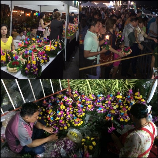 Loy Krathong: Cette traditionnelle fête est l'une des plus belles et des plus populaires de Thaïlande, célébrée au soir de la pleine lune du 12e mois lunaire dans tout le pays, en particulier près des cours d'eau. Les gens fabriquent des krathong, de minuscules bateaux de feuilles de bananier, dont la forme évoque la fleur de lotus et qui contiennent une bougie allumée, de l’encens et des fleurs. Ils déposent ces petites bougies sur les rivières pour exorciser leurs fautes.