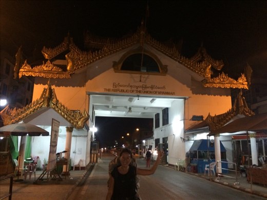 Welcome to Myanmar! :-) We don't see much in the photo because it was very early in the morning. After immigration we caught another 12h bus to Yangon. 