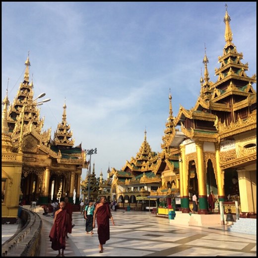 Shwedagon Pagoda in Yangon is the most sacred Buddhist pagoda in Myanmar. 