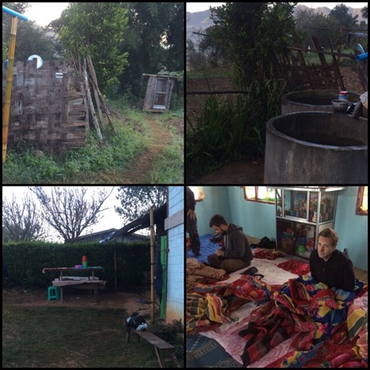 Homestay during our trek. Very basic conditions. Counterclockwise from top-right: you can see 