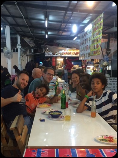 First dinner with Christine and co. At the night market in Chiang Mai. 