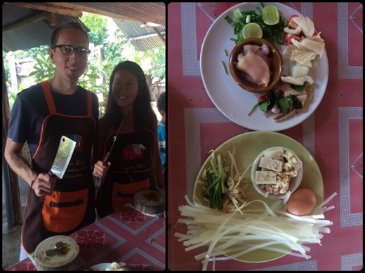 Thai cooking class. We learned to cook 4 different meals and we ate them all! 