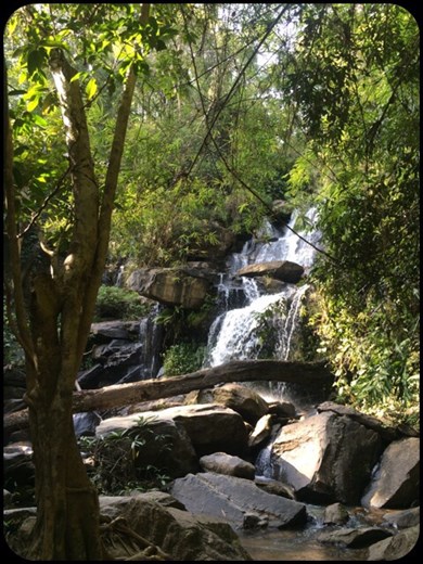 One of the waterfalls during our 2-day trek in a national park near Chiang Mai. 