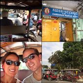 Quelques jours à Phnom Penh. Tuk tuk coincé dans la circulation pénible de la capitale cambodgienne. Signe partout du parti du peuple cambodgien parfois appelé parti populaire cambodgien qui est la formation politique actuellement au pouvoir au Cambodge.: by finally, Views[615]