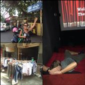 Influence française dans le nom des rues de Phnom Penh. Partout au Cambodge, on voit la lessive séchée dehors comme ça. Petite soirée ciné couchés sur un futon. : by finally, Views[696]