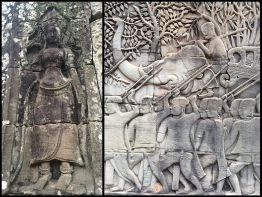 Detailed and well preserved carvings and bas reliefs. 