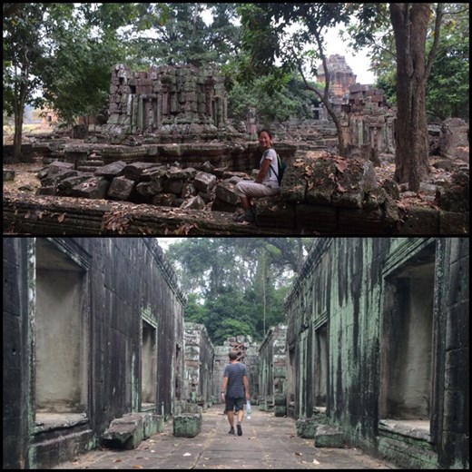 Wandering through the Angkor temples. 