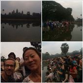 Thousands gather at Angkor Wat for ... the worst sunrise ever. :-( Too cloudy! Woke up at 4am to beat the crowds for this? :-(: by finally, Views[370]