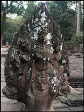 Cobra statues like this one guard the  entrance gate of every Angkor temple. : by finally, Views[576]