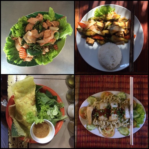 Sample of the many meals we had in Cambodia. Good, but not as good as Thailand!