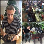 Kurt enjoying his coffee shaved ice. AF having lunch in a local market in Phnom Penh. Kurt waiting and waiting ;-( for the tuk tuk to pick up us at our guesthouse to take us to the bus station for Phnom Penh. : by finally, Views[588]