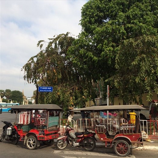 Tuk tuk at every street corner. You can't avoid them. 