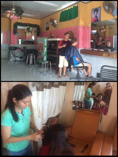 Two haircuts for less than $10 total! :-) Kurt was happy with the result but AF not at all but her hair will grow fast! You get what you pay for ...