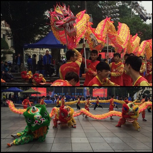 Répétition pour le spectacle du nouvel an lunaire. 
