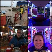 Retour à la terre ferme en bateau de Cat Ba à Hayphong pour prendre le dernier bus de nuit du Vietnam en direction de Sapa. Dîner rapide dans la rue avant la nuit dans le bus. : by finally, Views[385]
