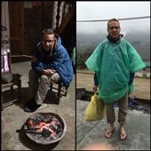 Soirée au bord du feu dans notre Homestay locale, ça caille vraiment trop! Le lendemain matin pour le deuxième jour de trek, Kurt décide de mettre ses claquettes car il a des ampoules qui lui font mal aux pieds. Ses bottes en caoutchouc étaient trop petites. Du coup, à certains passages boueux, il y est allé piers nus. : by finally, Views[346]