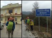 Photo de gauche: frontière du côté vietnamien. Photo de droite: nous arrivons à pied au Laos. : by finally, Views[622]