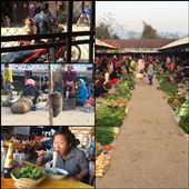 Local daily life in Muang Sing: the mother is missing on the motorbike; yes they can fit twins, another child, the father and the mother on one motorbike! Morning local market: kind of a big rat/marmot on sale for eating; it's not a pet. Noodle soup for breakfast at the local market, not everyday though. ;-) : by finally, Views[348]