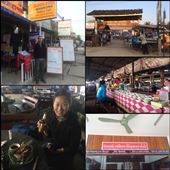 Great food at the night market in Luang Namtha. In the governmental institutions like the post office, it's written both in French and Laotian. Kurt is looking for a trek by checking the white board in front of each travel agency. : by finally, Views[361]