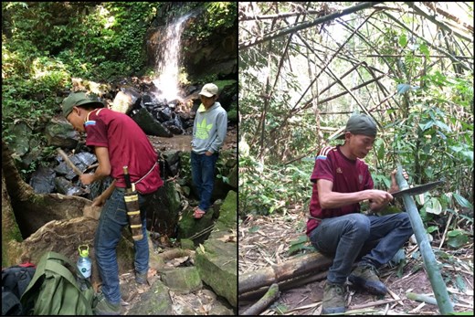 Our guide in action. 