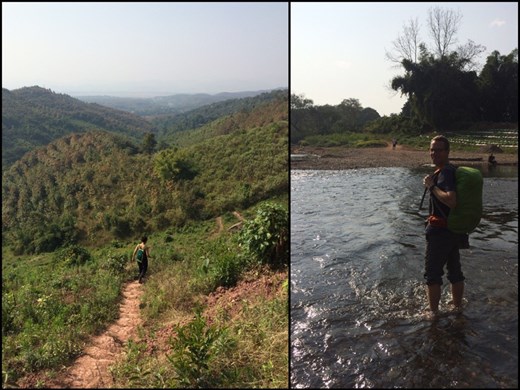 Ending the second of our trek with a great view on the valley and a bit of adventure. Lol 