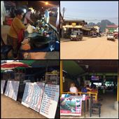 Vang Vieng et ses restaurants avec Friends en boucle, ses vendeurs de bouffe occidentale et ses rues non pavées très poussiéreuses mais avec des montagnes superbes en fond. : by finally, Views[277]