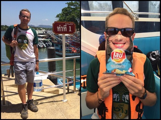 Kurt waiting for the boat to the isolated island of Koh Adang. Kurt and his big smile ;-) 
