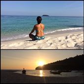 Meditating? No! Just contemplating THE awesomeness! ;-) Magic sunset  in Koh Adang. : by finally, Views[322]